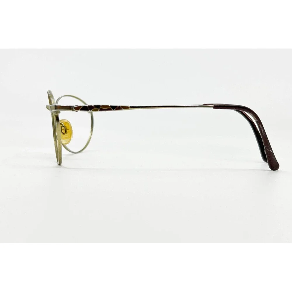 Tura Eyeglasses Women Gold Round Metal Mod 827 49-18